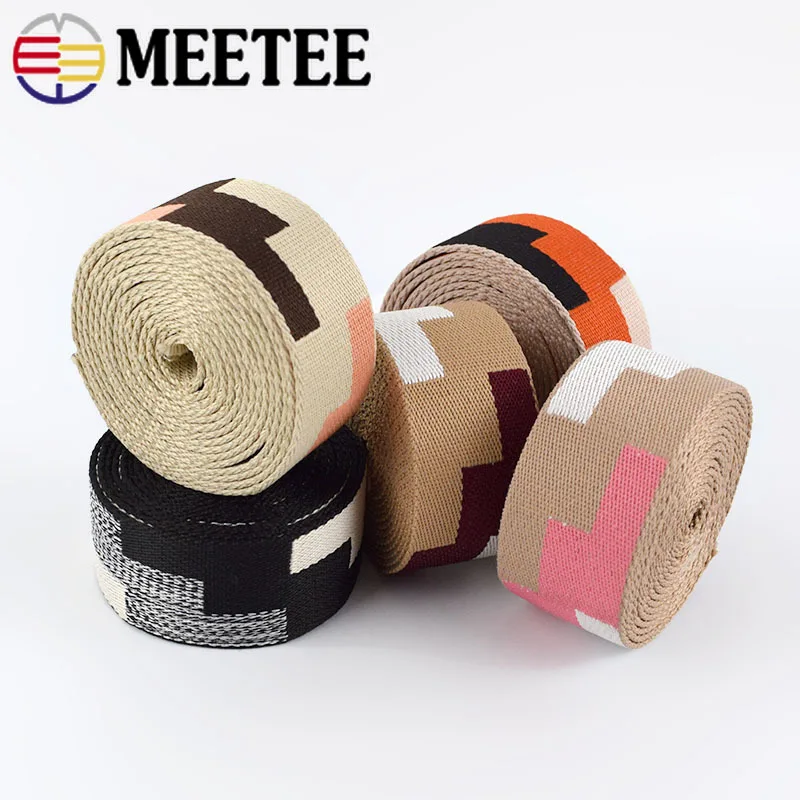 

4M 3.0mm Thick 38mm Polyester Jacquard Webbing Luggage Decor Belt Lace Ribbon DIY Bags Strap Webbing Textile Accessories RD050
