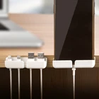 3 шт. волоконно оптический кабель зажимы органайзера зарядка через USB линии передачи данных намотки шпульки Рабочий стол аккуратно Управление зажимы держатель кабеля наушников провода Organi