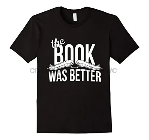 Футболка с надписью The Book Was Better забавная брендовая хлопковая хипстерская принтом
