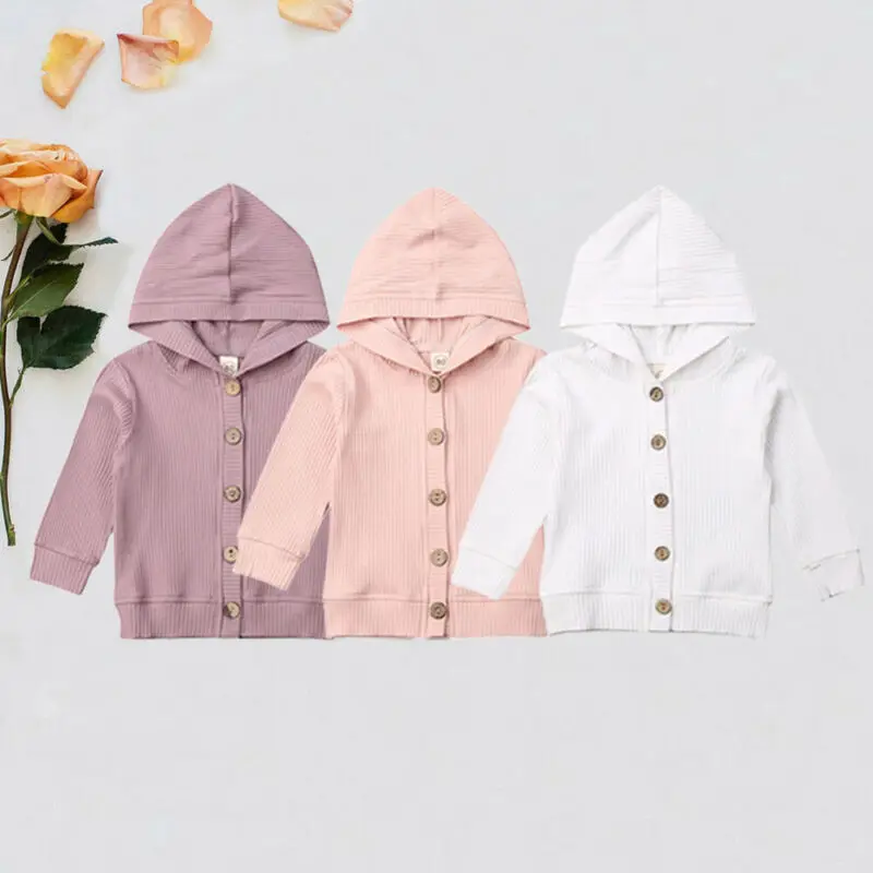Infant Baby Girl Clothes Hooded Button Coat Fall Winter Jacket Kids Outerwear | Детская одежда и обувь