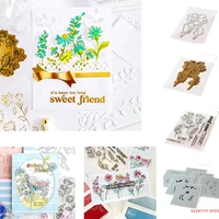hot sweet friend flowers metal cutting dies stamp stencil hot foil scrapbooking diary%c2%a0decor embossing diy greeting card 2021 new