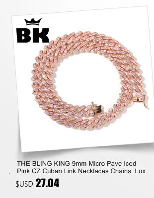 BLING KING 5 мм CZ драгоценный камень теннис ожерелье Iced Out Циркон 1 ряд теннис ожерелье хип-хоп ювелирные изделия