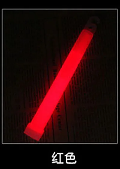 Red 5 шт./лот, 6 дюймов, многоцветная светящаяся палка, химический светильник, палка для кемпинга, аварийное украшение, вечерние принадлежности для клубов, химические флюоресцентные принадлежности - Цвет: Red