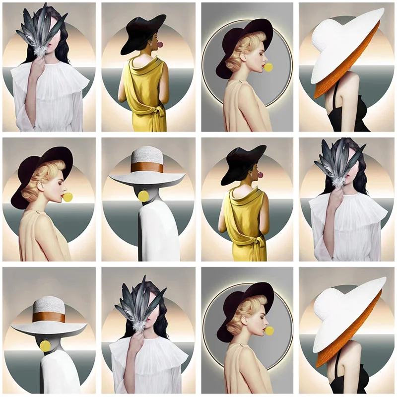

Fashion Woman Canvas Poster Sexy Wall Art Abstract Vintage Poster and Print Wall Modern Pictures f Home Scandinavian decor 6-25