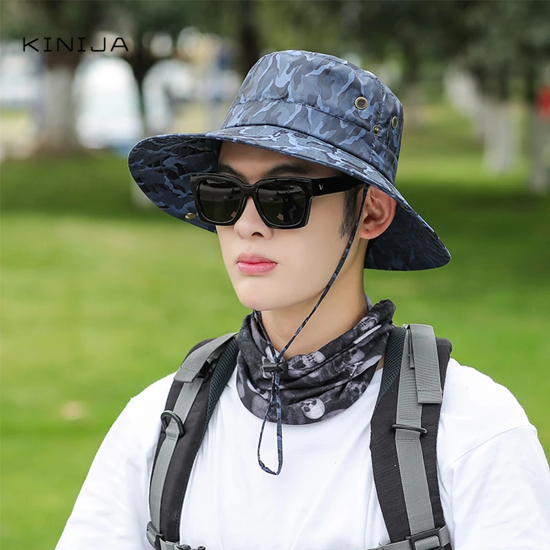 Летняя мужская быстросохнущая шляпа в рыбацком стиле уличная рыбалка Пешие