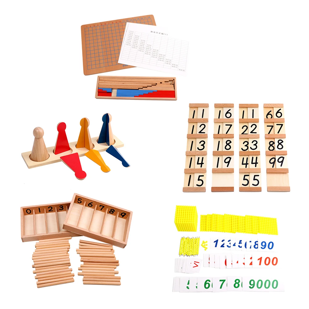 

Математика развивающие деревянные игрушки для детей головоломка для раннего обучения Счетные палочки деревянные для раннего обучения по с...