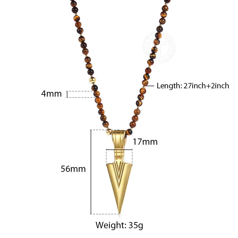 Уникальный Мужской шейный платок 4 мм длинный тигр глаз камень бисером золотой