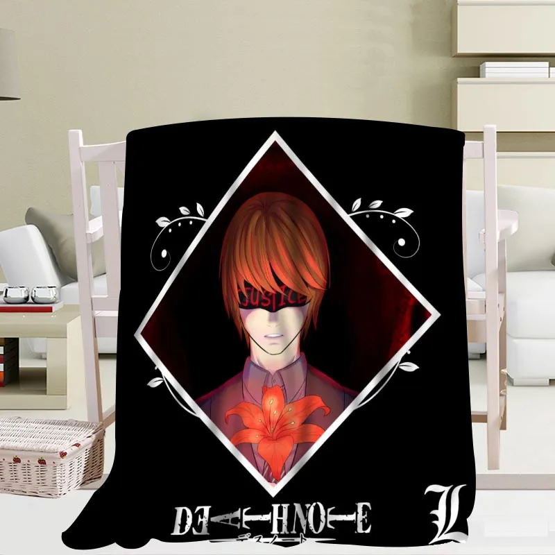 Economici Personalizzato Death Note Coperta Flanella Tessuto56x80inch 50X60inch 40X50inch Divano Letto Tiro Coperta Bambino Adulto Coperta Calda