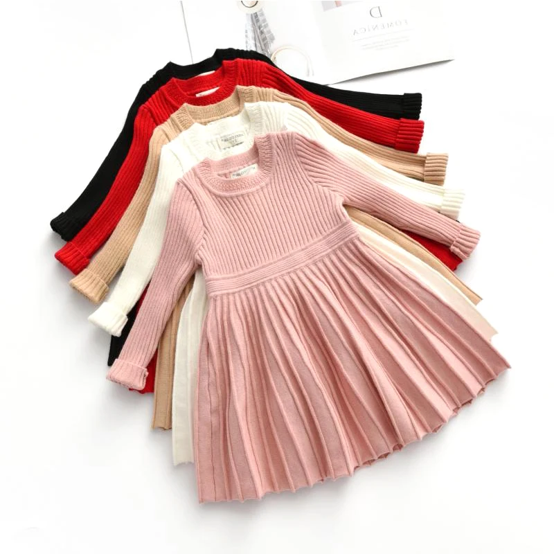 

Для маленьких девочек зимнее утепленное платье-свитер осень-зима с широкими рукавами для маленьких девочек, платье для детей, одежда для малышей, для новорожденных, одежда для детей младшего возраста