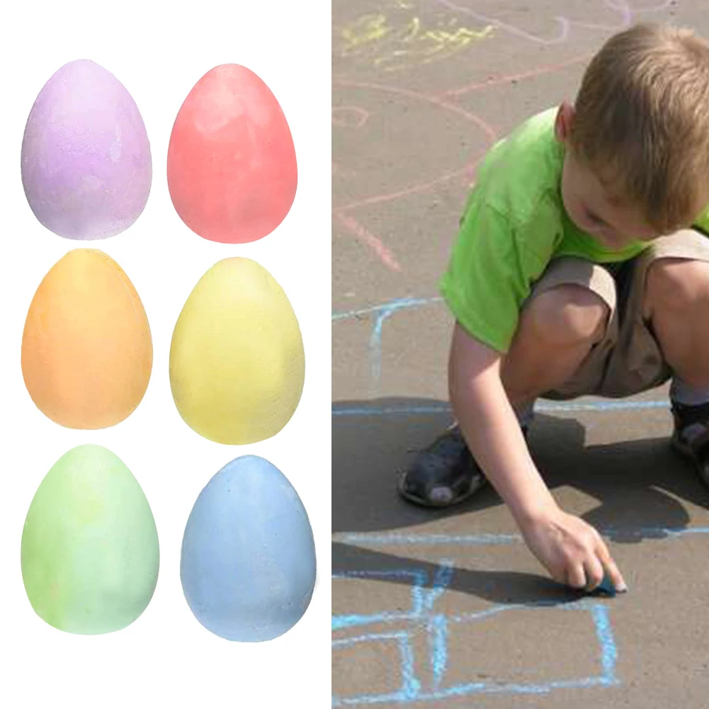 6 шт. картина для черных досок без пыли граффити цветной мел на тротуаре уличный