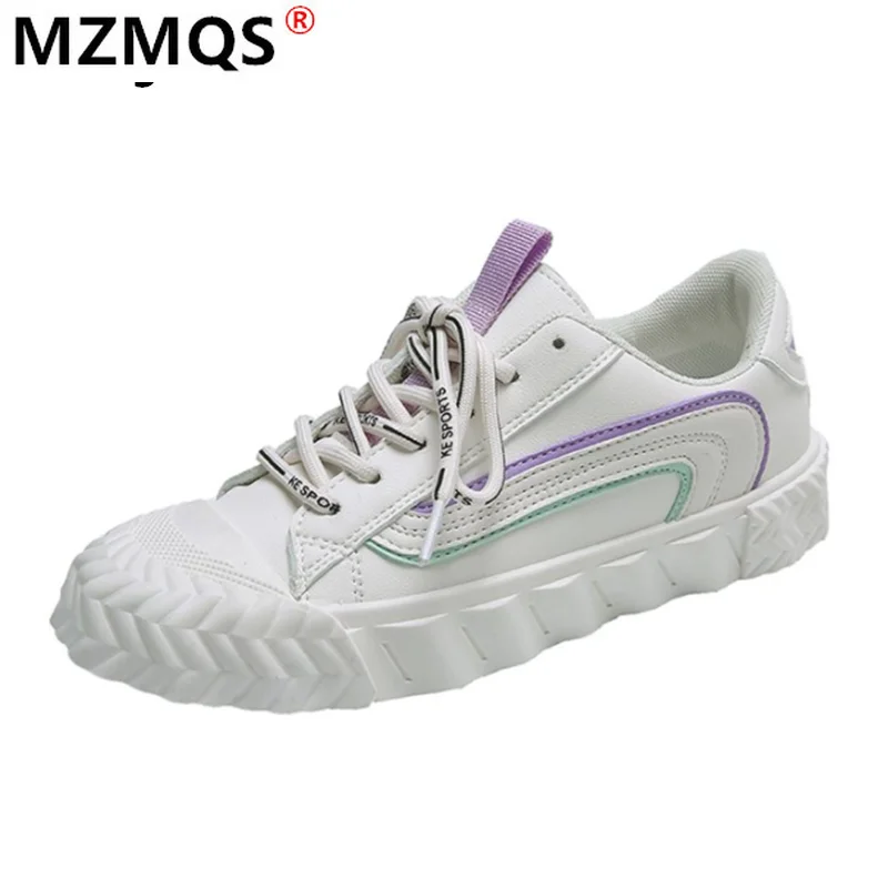 

2021 Spring New Women Shoes Fashion Lace-up Comfortable Women's Sneakers Outdoor Casual Walking Low-heeled Vulcanized Shoes
