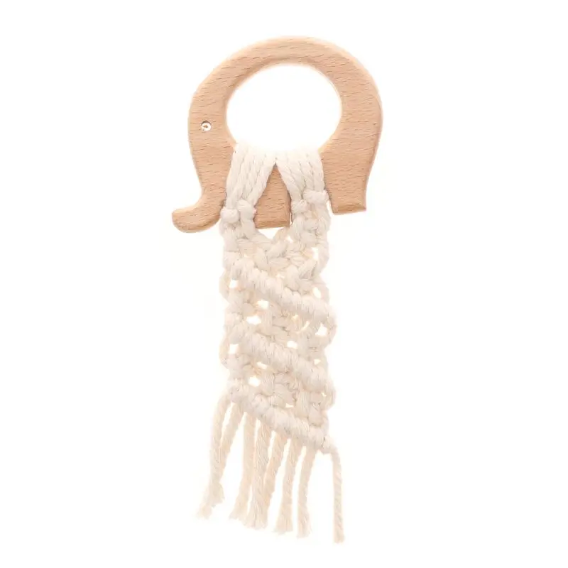 Деревянное животное макраме из лесного дерева натуральный хлопок новый детский