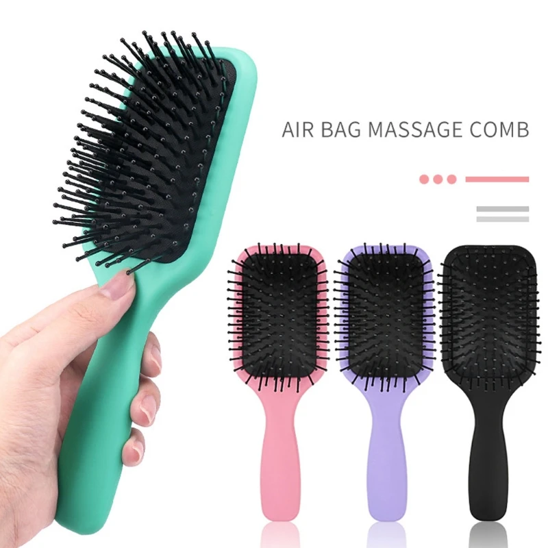 

Paddle Hair Brush with Soft Cushion, Detangling and Smoothing Hairbrush for Men, Women Detangler for All Hair Types
