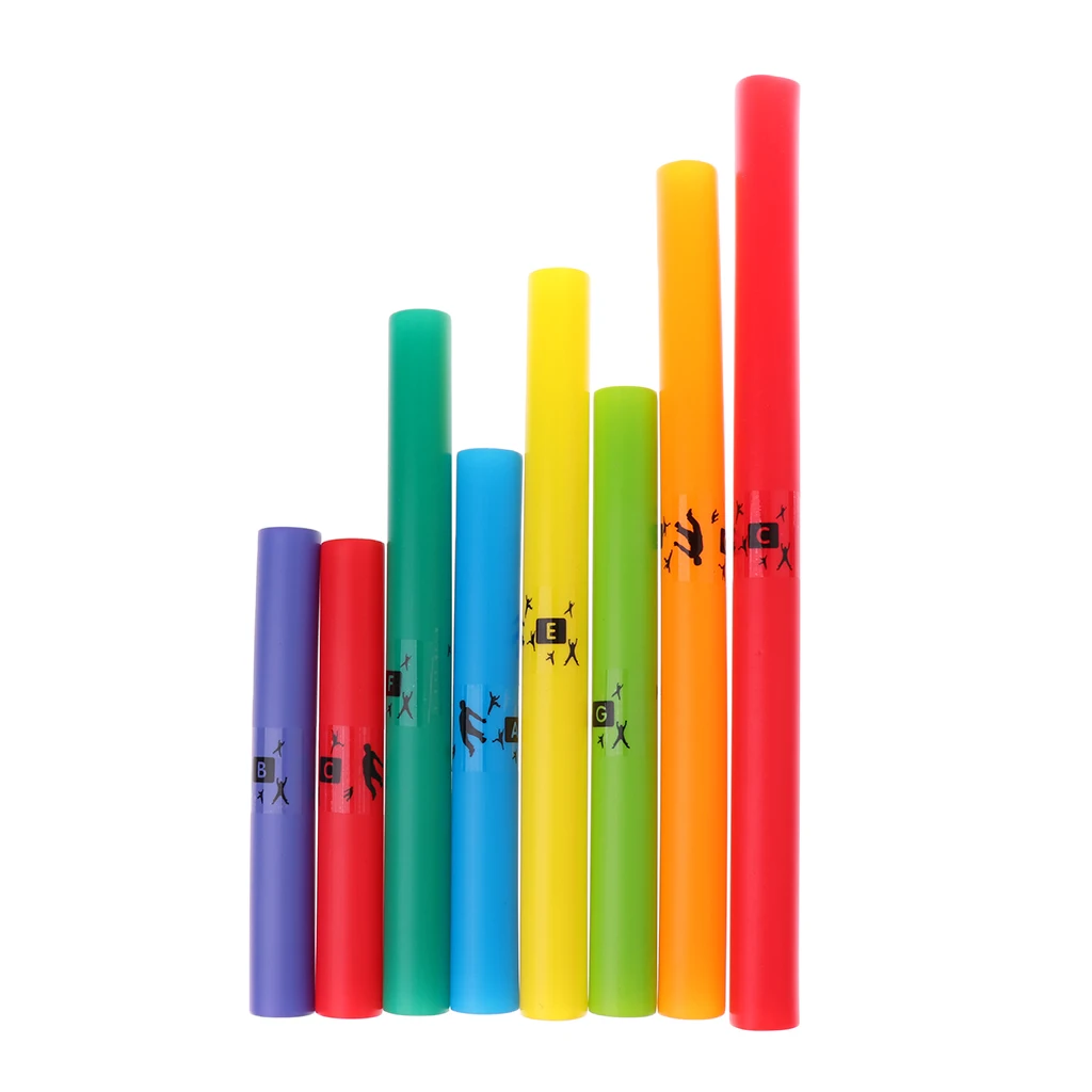 Plastic Percussion Musical Tube for Kids Music Enlightment 8 Tones Tuned |