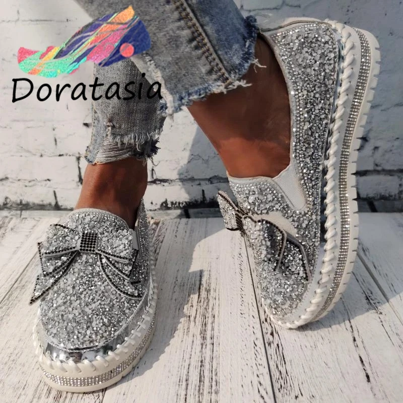 DORATASIA/Модная обувь с бантом-бабочкой Летние повседневные сандалии на плоской