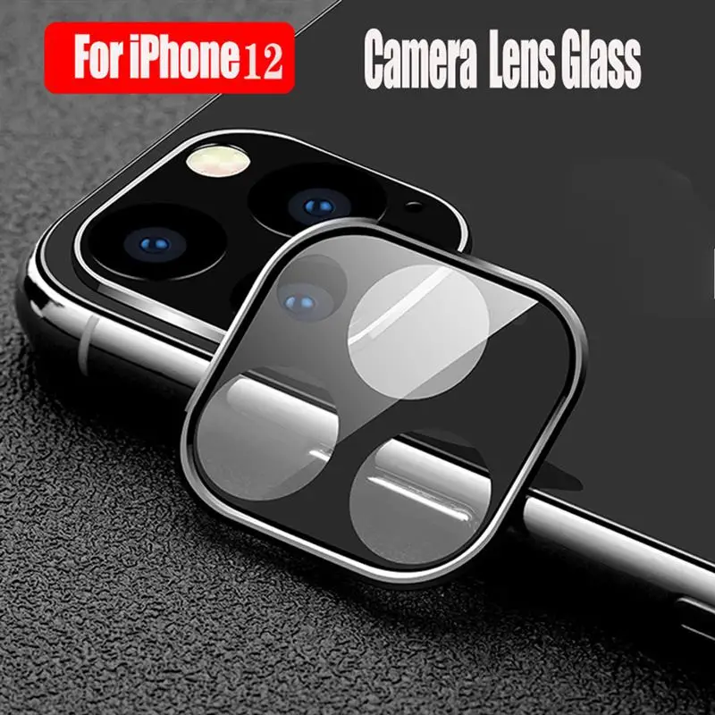 

Camera Lens Protector For iPhone 12 Pro Max 12 Mini Full Cover Case Metal + Tempered Glass Screen Protector Rear Camera Films