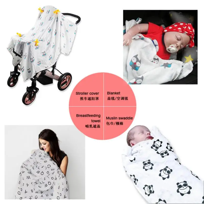 

Baby Blanket 2-layer Bamboo Fiber Gauze Child Bath Towel Super Soft Cotton Infant Baby Swaddling Towel Newborn Baby Bedding