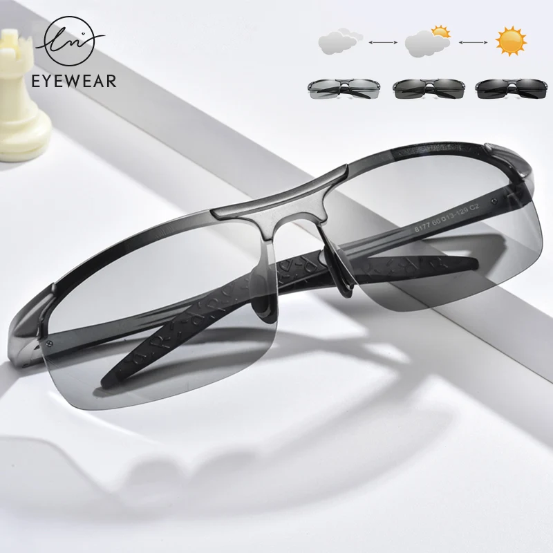 LM бренд 2020 новые алюминиевые фотохромные поляризованные солнцезащитные очки