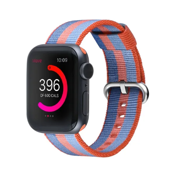 Тканый нейлоновый сменный ремешок для Apple Watch series 4/5 40 мм 44 мм тканевый браслет для Iwatch series 3 2 1 38 мм 42 мм - Цвет ремешка: Color 21
