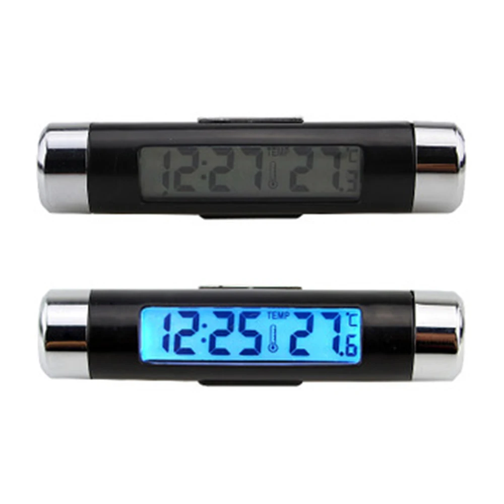 

Transparent liquid crystal display thermometer, car electronic clock, air outlet type with clip, electronic watch supplies