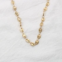 high end stainless steel jewelry beans link chain necklace for women