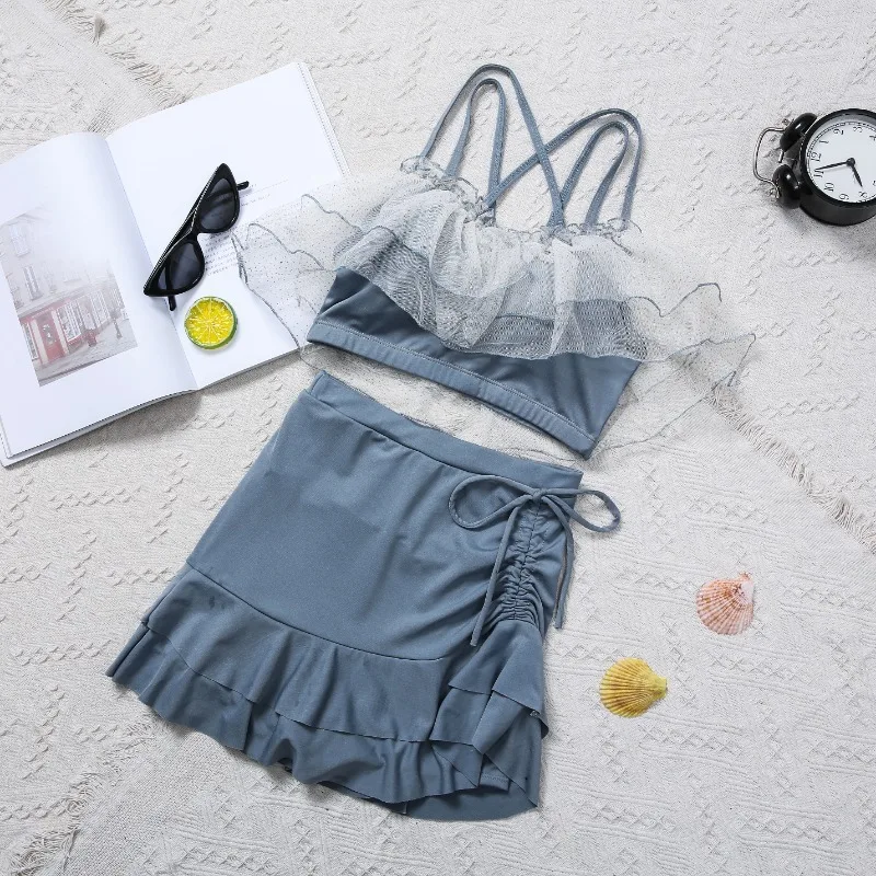 

Dropshipping Sexy Bikini Set 2021 New Women Push Up Ruffles Padded Swimwear Hot Sale Women Bathing Suit Beachwear Swimming Suit