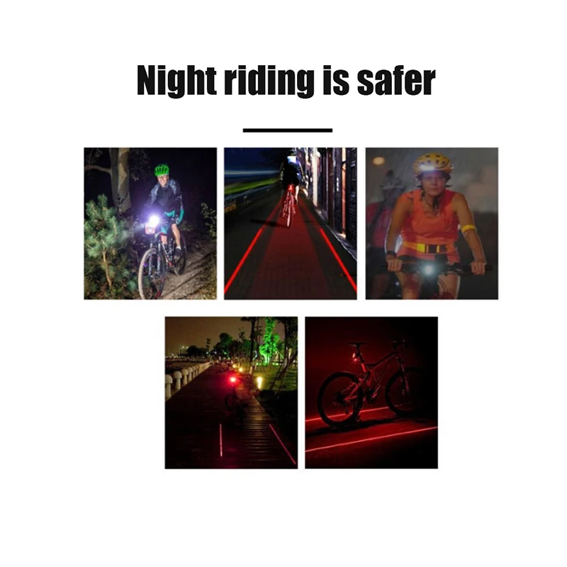 

Bike Headlight USB Rechargeable Bicycle Headlight with Rear Light Set for MTB Road Bike Folding Bike