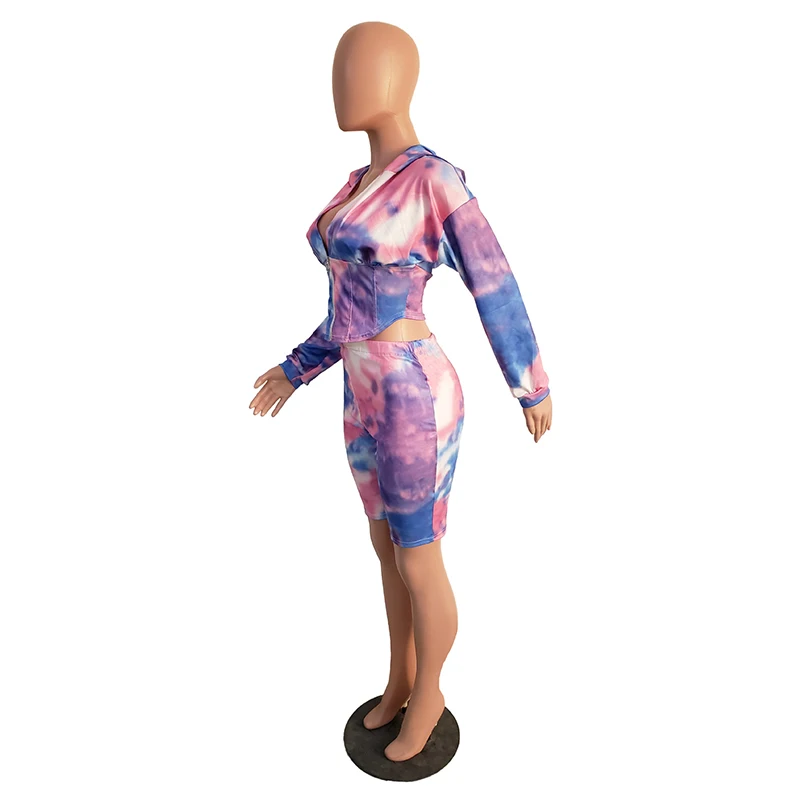 Женский спортивный костюм с капюшоном повседневный комплект из двух предметов