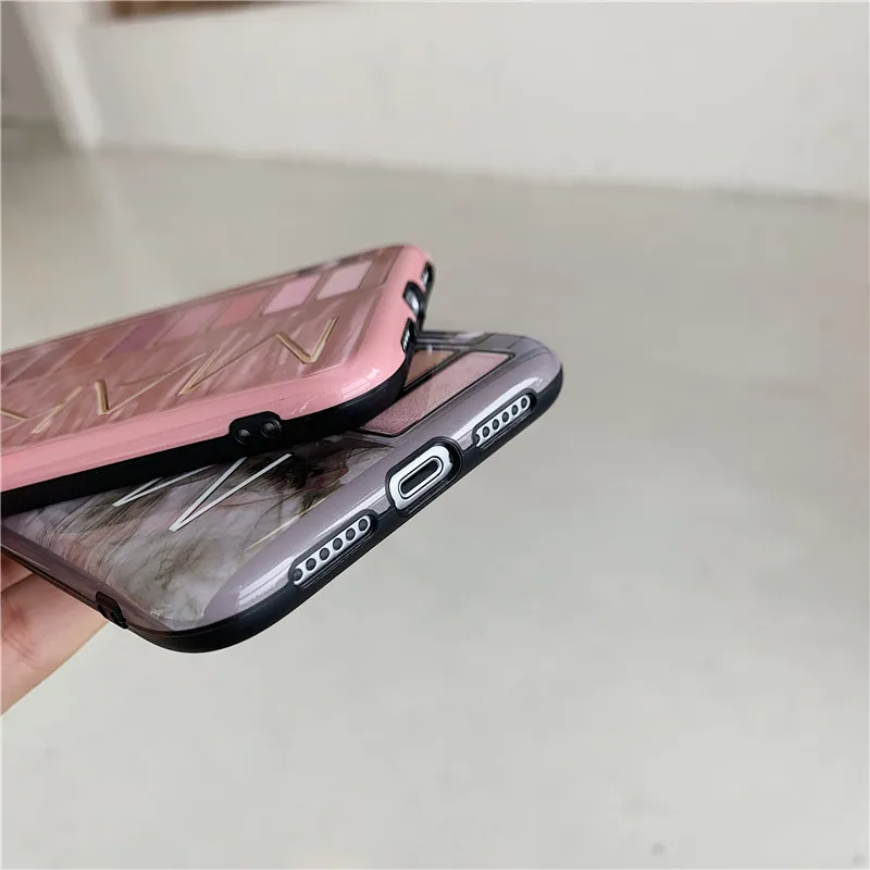 Роскошный сексуальный чехол для макияжа MAKEU eye shadow box для iPhone 6, 6s, 7, 8 Plus, X, XS, MAX, XR, 11 Pro, цвет телесного цвета, тени для век, чехол из розового золота