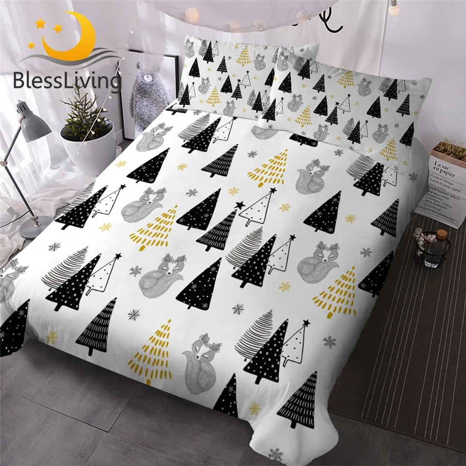 3 шт. Детский набор пододеяльников с рисунком снежинок|Комплекты постельного