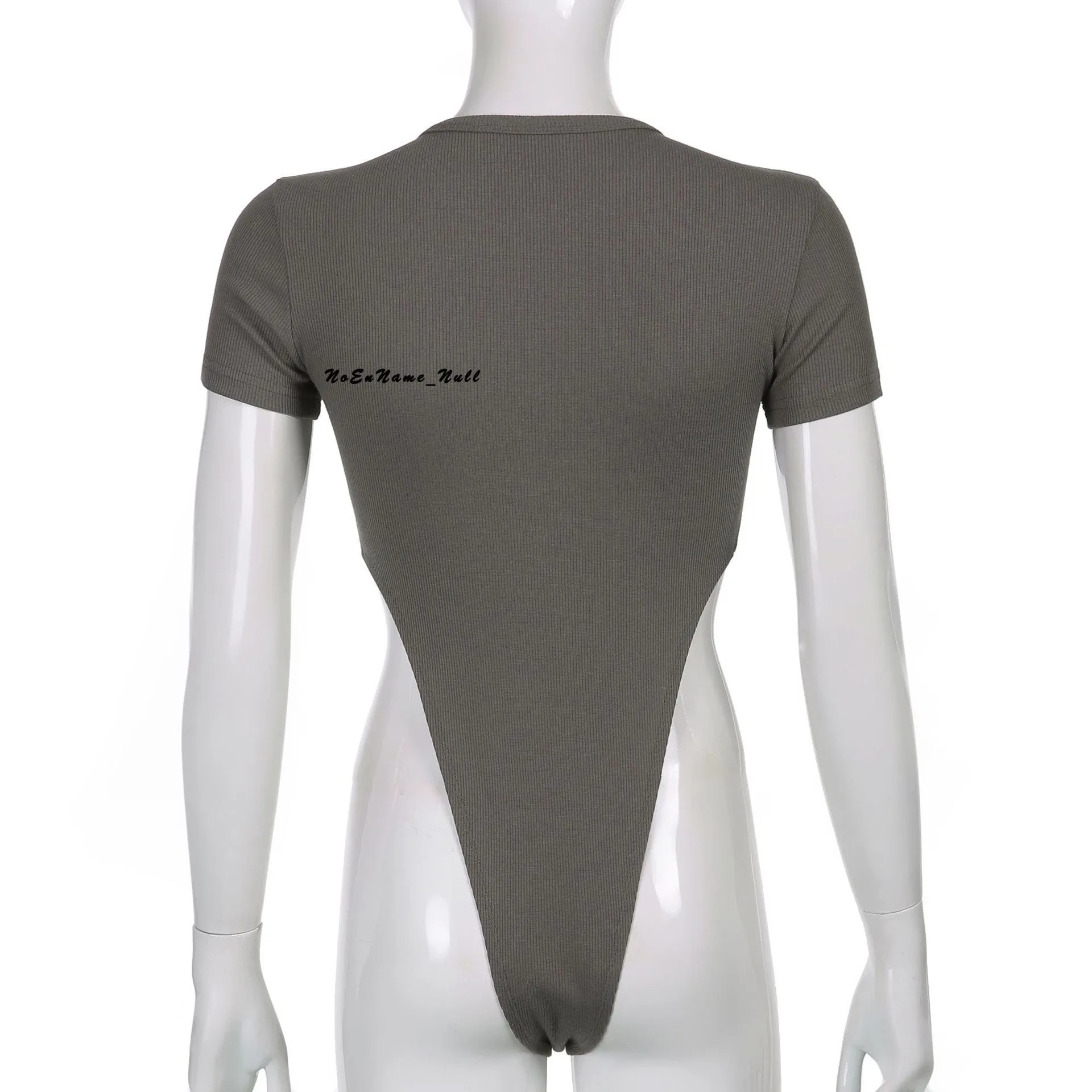 

Street letter slim fit short sleeve open waist casual Jumpsuit Y2k women's summer new knitted T-shirt Casual Sport Jumpsuits