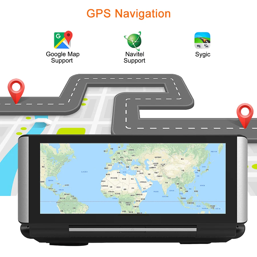 Anfilite 6,8" Android 4G gps навигатор Автомобильный видеорегистратор 1080P видео рекордер видеорегистратор с Wi-Fi Buletooth ADAS