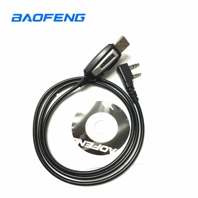 USB кабель для программирования Baofeng рации двусторонней связи с CD|Запчасти и
