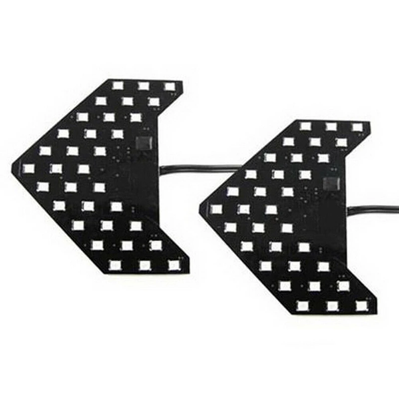 2 шт. Желтый Янтарный 33-SMD последовательный светодиодный фонарь для автомобиля
