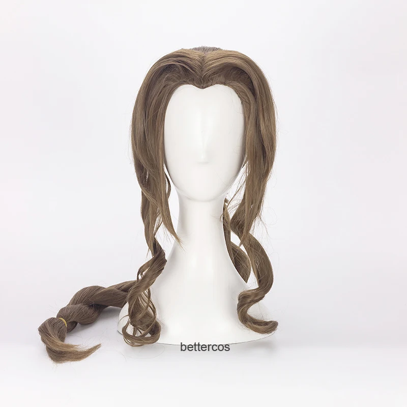 Final Fantasy VII FF7 Айрис Гейнсборо Косплэй парики длинные коричные вьющиеся