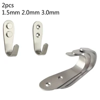 2pcs 3 sizes stainless steel door hooks hanging hanger holder for hanging coat cloth bathroom food in kitchen