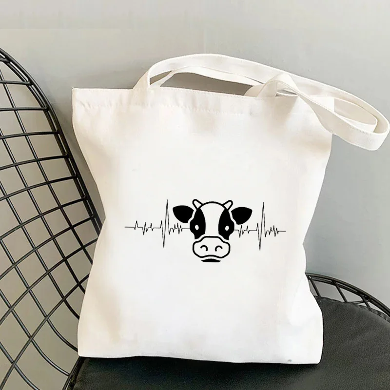 

Cow Print shopping bag bolsa shopper reusable recycle bag bolsas de tela bag reciclaje fabric string bolsas ecologicas cabas