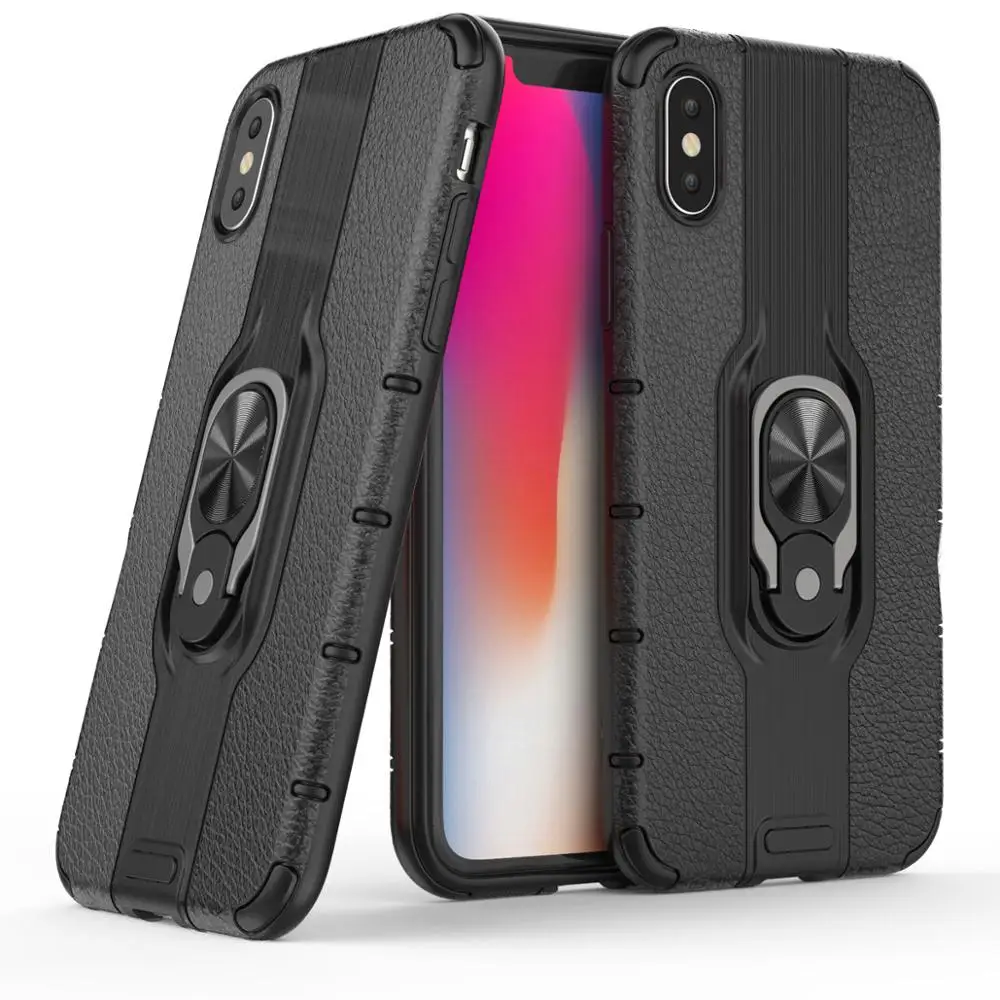 Противоударный бронированный чехол для Oneplus 7 Finger Ring 6T мягкий держатель