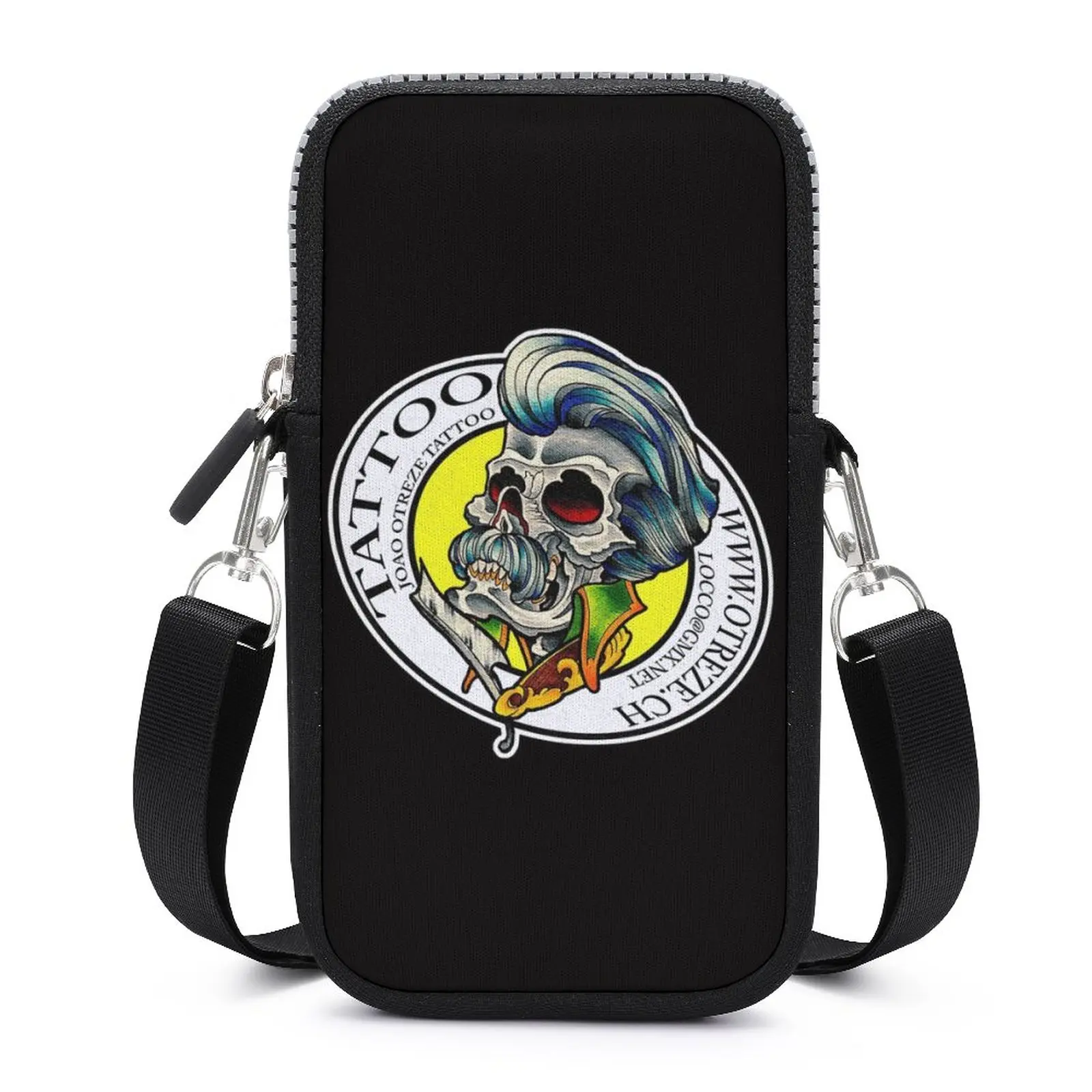 

Tattoo Skull Shoulder Bag Vintage Business Student Mobile Phone Bag Bulk Stylish Purse