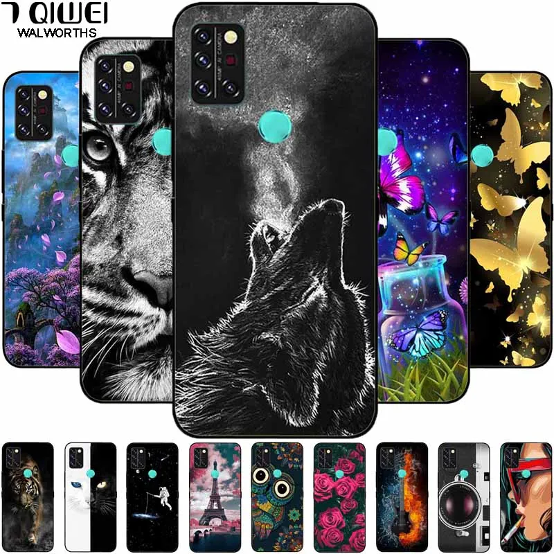 

For Alcatel 3X 2020 Case TPU Soft Black Bumper Silicone Phone Cases for Alcatel 5X 5061 Back Cover 6.52 inch Wolf 5 X 2061 Coque