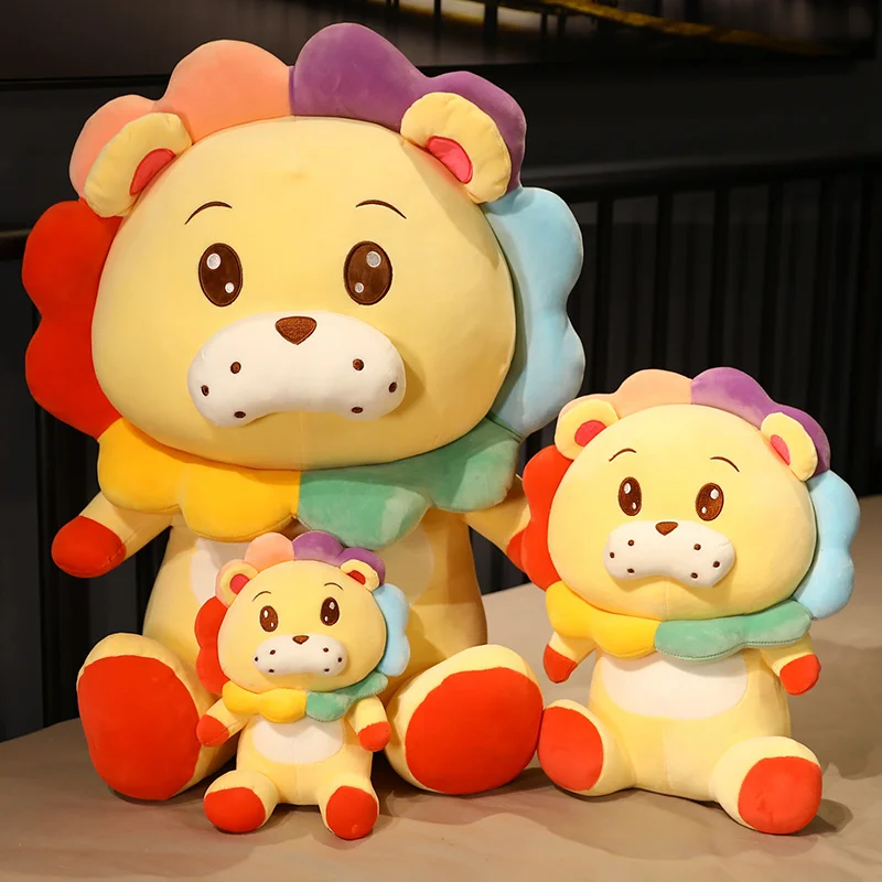 

Cartoon Anime King Of The Forest Lion Animal Plush Stuffed Toy Doll Pillow Baby Soothing Animal Doll Gift One Generation Delive