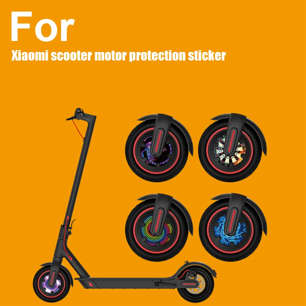 

1 Pair Scooter Motor Protection Sticker Waterproof Electric Scooter Front Wheel Sticker Cover Film For XiaoMi Scoote 1S/M365/PRO