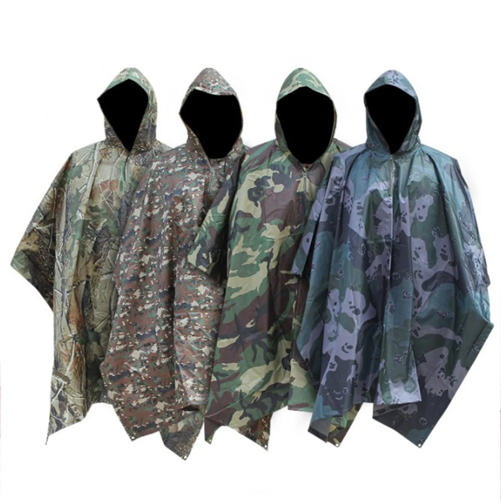 

Уличный военный дождевик для мужчин и женщин, дождевик, мотоциклетная куртка, пончо для кемпинга на открытом воздухе, коврик для пикника, во...