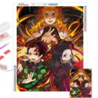 Алмазная живопись аниме рассекающий демонов, картина разы, полностью Алмазная мозаика, вышивка крестиком, наборы для домашнего декора