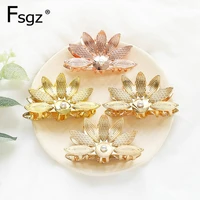 korean brand feather hairpins for women big size crabs for hair high shining pearls hair claw clips ponytail holders for bathing