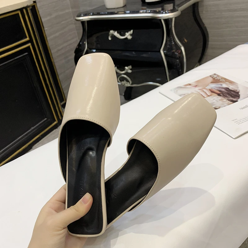Бренд molan Designers коллекция 2020 года сезон весна Новинка модные кожаные шлепанцы на