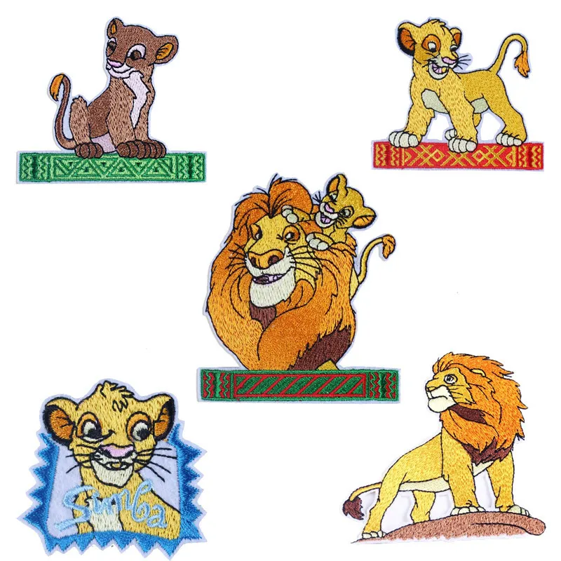 Нашивки с героями мультфильмов из мультфильма The lion king Simba Mufasa|Заплатки| |