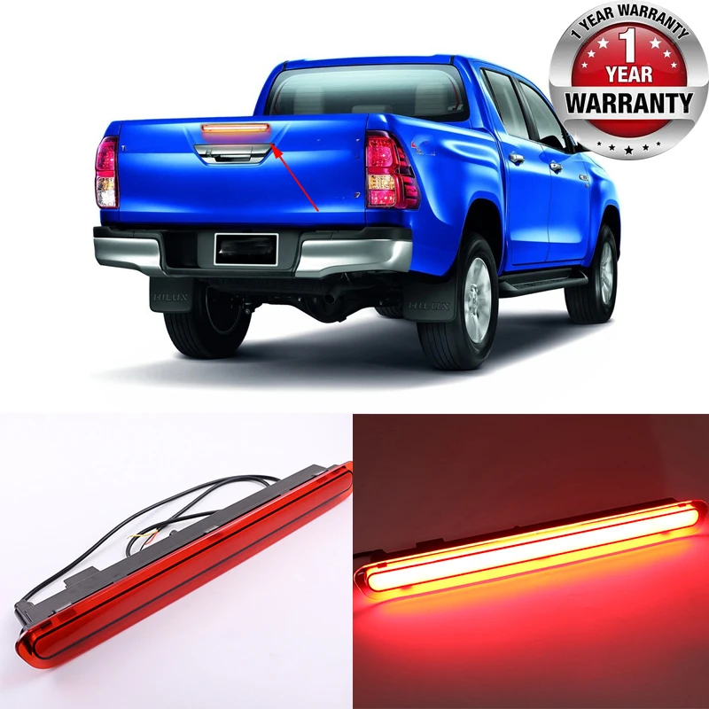 Светодиодный отражатель задний DRL для toyota hilux vigo revo стоп-сигнал заднего хода лампа задний фонарь