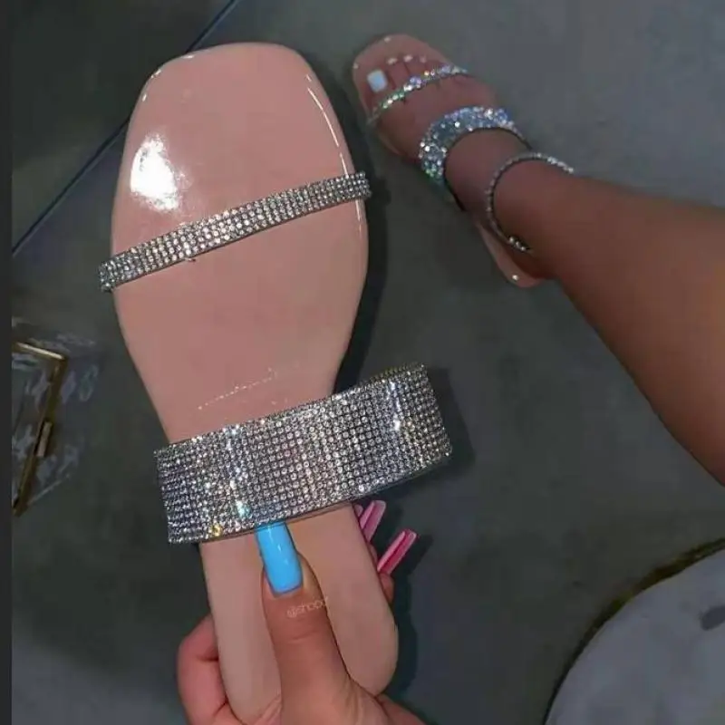 

Летняя женская обувь, модные плоские сандалии, открытый носок, тапочки ручной работы, Уличная Повседневная обувь Ytmtloy Zapatillas Casa Mujer