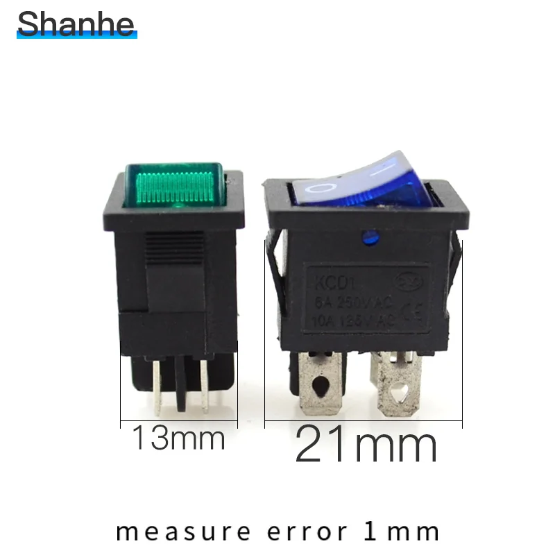 5 шт. клавишный переключатель с подсветкой 4 контакта лампой ВКЛ ВЫКЛ|lamp switch|switch
